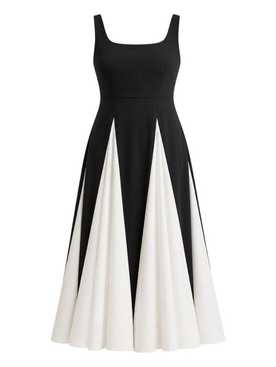 Eloquii Dresses & Skirts - NWT ELOQUII Godet Gown Size 18 Black Creamy White Classic Formal Maxi Dress